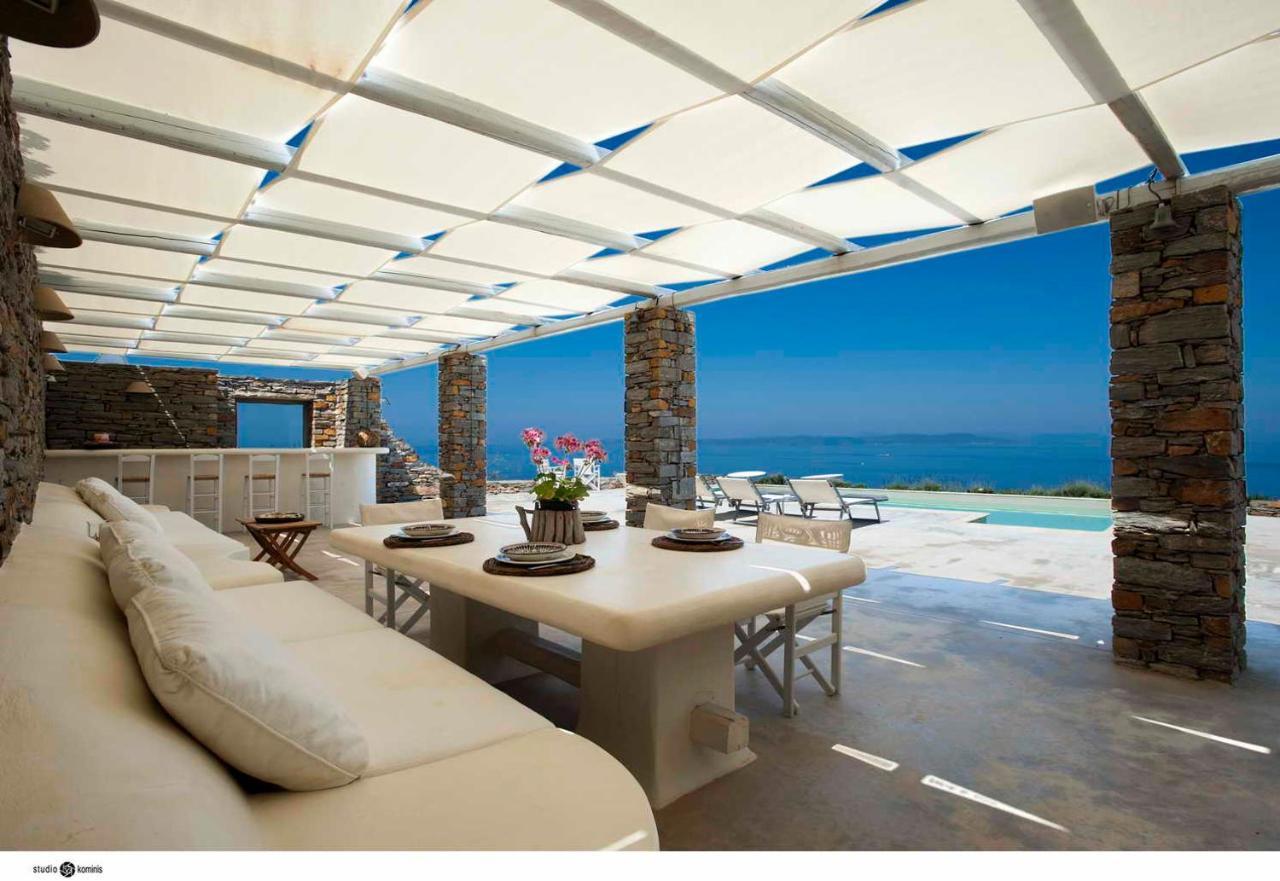 Spectacular Sunset View Villa At Melissaki Ioulis Exterior foto