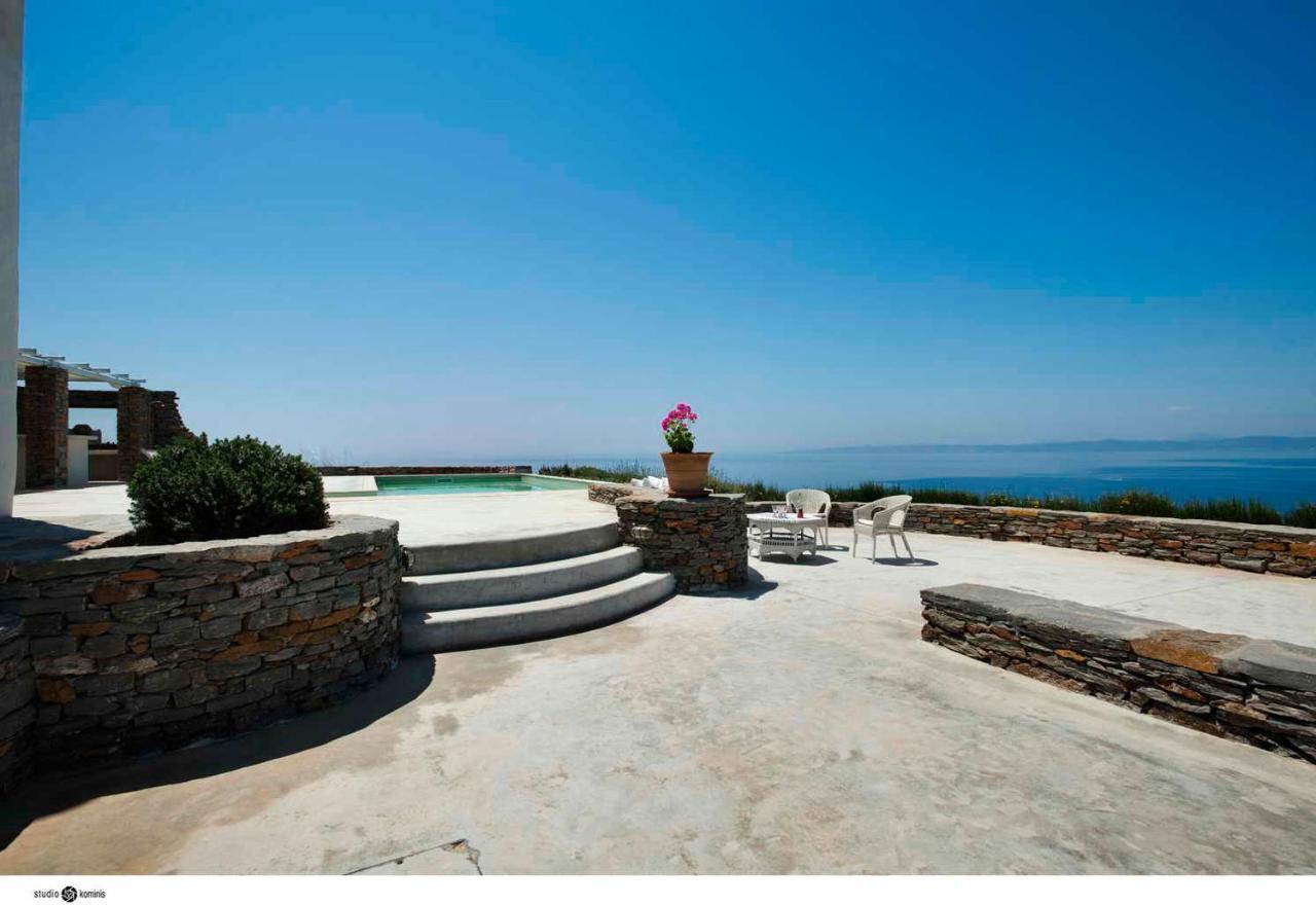 Spectacular Sunset View Villa At Melissaki Ioulis Exterior foto